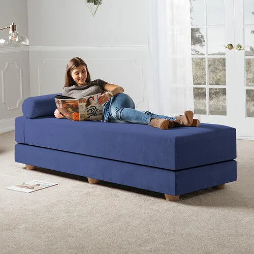 Miniatura 4 de Jaxx Alon Daybed - Tumbona plegable con colchón de espuma viscoelástica de primera calidad, tamaño Queen, fabricado en los Estados Unidos