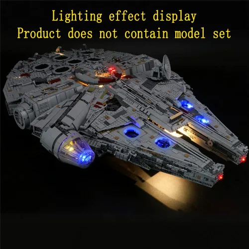 Miniatura 5 de GEAMENT Kit de luces LED compatible con Lego 75192 UCS Ultimate Millennium Falcon (juego de modelos no incluidos)