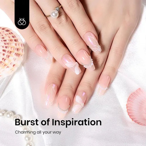 Miniatura 4 de Beetles - Polvo cromado para uñas, efecto espejo metálico, holográfico aurora, sirena perla, brillantina, polvo cromado para uñas de gel, manicura