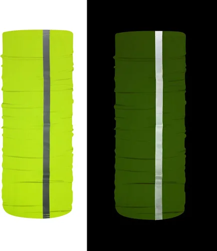 Miniatura 4 de 5 mascarillas reflectantes para el cuello bufanda pasamontañas tubo de diadema resistente al viento sin costuras verde