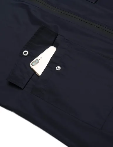 Miniatura 8 de COOFANDY Chubasquero largo para hombre, chaqueta impermeable para exteriores, con capucha