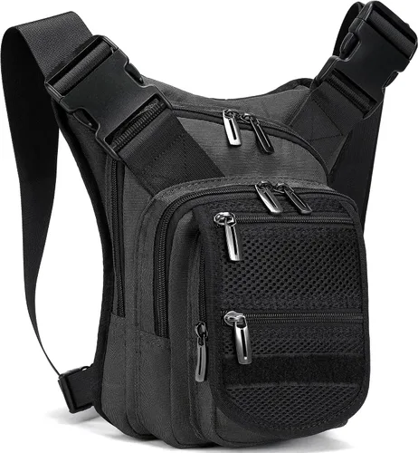 NICGID Riñonera para la pierna, bolsa de muslo, bolsa de pierna caída, bolsas de cintura de senderismo para hombres y mujeres, bolsa de viaje al