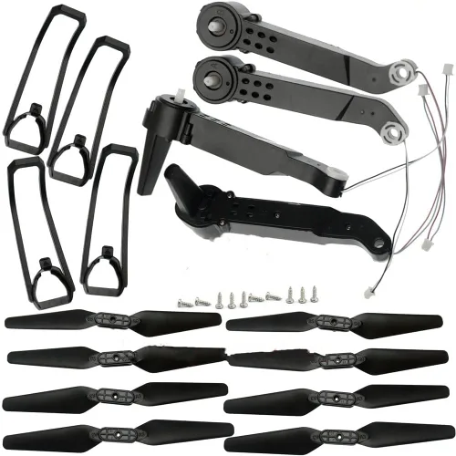 Miniatura 12 de FOLD Drone E525 LS-E525 E88 Teng1 Compatible Spare Parts Set Compatible With RC Quadcopter Including Arms Motor Propeller Landing Gear And Guards
