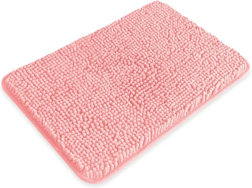 Miniatura 270 de Alfombra de baño pequeña de 12 x 18 pulgadas, lavable y absorbente, antideslizante, alfombra de baño de felpilla gruesa y suave para baño, ducha