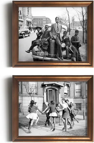 Miniatura 8 de Arte de pared con fotos afroamericanas vintage - Regalos para el Mes de la Historia Negra, Día de MLK - Impresiones de imágenes retro para maestros