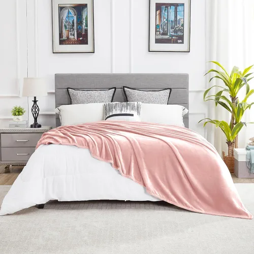 Miniatura 40 de Dreamnine Manta extrasuave, vellón de felpa, silla, sofá, 50 x 60 pulgadas, franela de terciopelo, ligera, mullida, microfelpa, decorativa, cálida