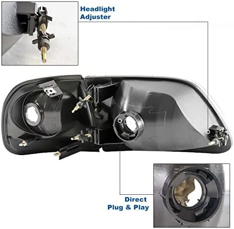 Miniatura 3 de Faros delanteros de repuesto cromados compatibles con Ford F-150/1997-2002 Expedition 1997-2002