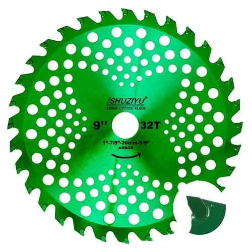 Miniatura 5 de 10"-60T. Arbor de 1" con adaptador de arandela de 7/8"-20mm-5/8", cuchilla cortadora de cepillo, cuchilla de malas hierbas. Adecuado para todas