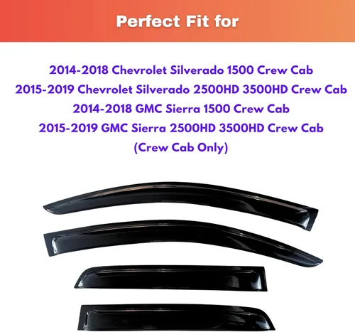 Miniatura 692 de KPY Visor de ventana compatible con Kia Soul 2009-2013, Protector contra lluvia de 4 unidades, deflectores de ventilación de ventana lateral