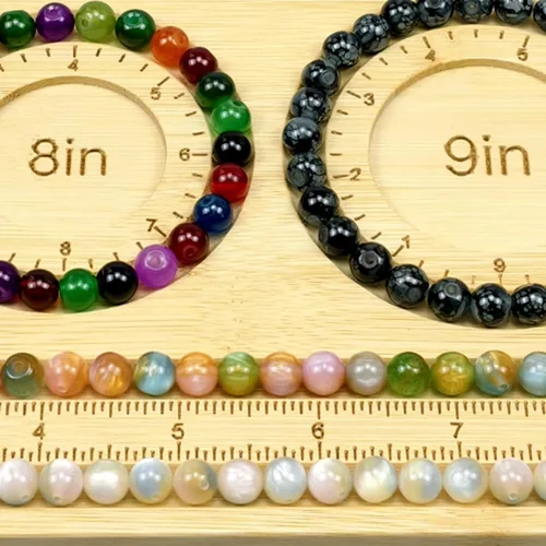 Miniatura 5 de Petoysoso Tableros de cuentas para la fabricación de joyas, tablero de cuentas de bambú para pulseras de joyería, tablero de cuentas de pulsera