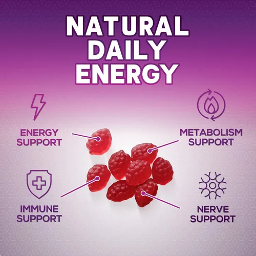 Miniatura 5 de Gomitas energéticas B12 – 4500 mcg de vitamina B12 por porción – Suplemento B12 masticable extra fuerte para energía, metabolismo y apoyo