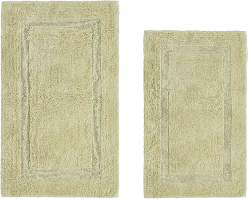 Miniatura 52 de Better Trends Alfombra de Inodoro en Forma de U Cubierta de Asiento de Inodoro de Lujo 100% Algodón Absorbente de Agua, Cubierta de Tapa Reversible