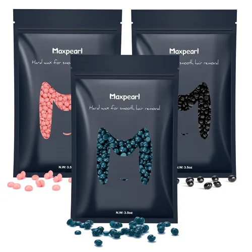 Miniatura 9 de Maxpearl Perlas de Cera Dura, 300g Granos de Cera para Depilación para Bikini Brasileño, Cara, Cejas, Axilas, Brazos, Pecho, Espalda, Piernas, Verde