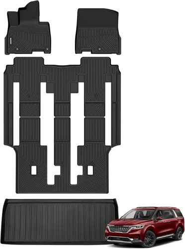 Miniatura 81 de Alfombrillas y forro de carga para Jeep Grand Cherokee L 2021-2025 (solo para 6 plazas sin consola central), alfombrillas de automóvil TPE para todo