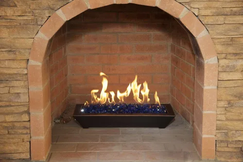 Miniatura 5 de American Fireglass vidrio refractario para fuego, con vidrio para hogar y vidrio para fuego de hoyo, 10 libras, Bronce