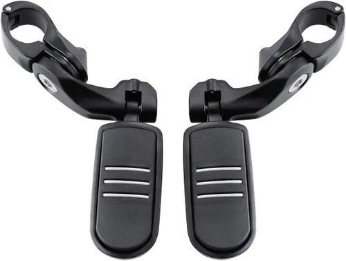 Miniatura 19 de TCMT Estribo corto de montaje en ángulo para carretera de 1 1/4 pulgadas para Harley Touring Road King Street Glide Road Glide Electra Glide Softail