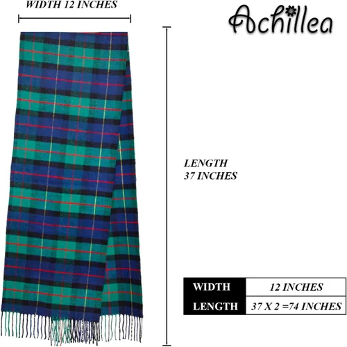 Miniatura 173 de Bufanda de invierno Achillea suave y cálida, de tartán, a cuadros, de cachemira, unisex