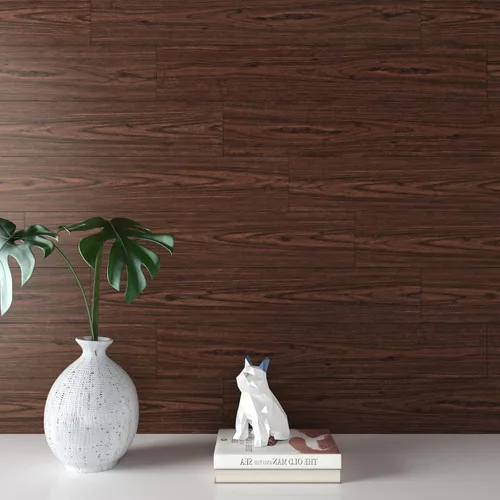 Miniatura 4 de Livelynine Azulejos de vinilo para despegar y pegar, tablones impermeables de madera de cerezo de 6 pulgadas x 3 pies, 4 unidades de azulejos