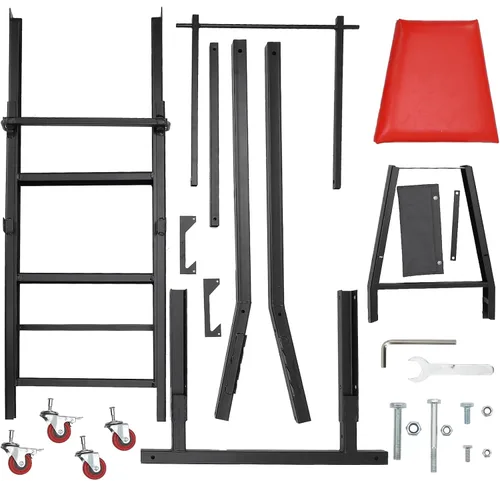 Miniatura 8 de GarveeTech Garage Shop Creepers - Enredadera resistente de alta capacidad (400 libras), altura ajustable plegable con ruedas giratorias, enredadera