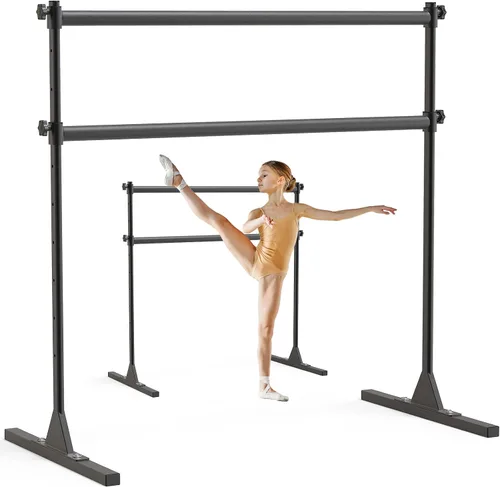 Miniatura 8 de SELEWARE Barra de ballet independiente de altura ajustable, barra de ballet resistente, barra de baile, soporte movimientos de barra, estiramiento
