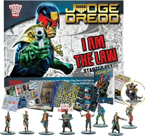 Miniatura 8 de Wargames Delivered - Warlord Games Judge Dredd Arch Villains of Mega City Miniaturas de 0.039-1.102 in - 5 miniaturas de villanos, 7 tarjetas, bases