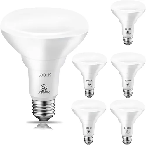 Miniatura 9 de Energetic - Paquete de 12 bombillas LED empotrables BR30 de 75 W, regulable, 900 lúmenes, luz diurna 5000 K, base E26, luz de inundación