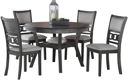 Miniatura 12 de New Classic Furniture Gia - Juego redondo de 5 piezas de altura de mostrador con 1 mesa de comedor y 4 sillas, 42 pulgadas, marrón