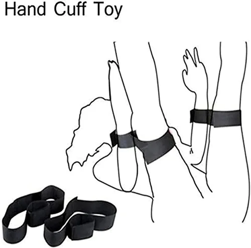 Miniatura 2 de Juego de cadenas sexuales de bondage, correas de sujeción ajustables para muñeca y tobillo, cuerdas y cordones para adultos, bandas de resistencia