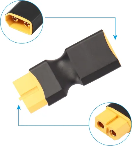 Miniatura 2 de XT60 macho a hembra conector sin adaptador de cable, adaptador de conector XT60 para RC FPV coche avión drone LiPo batería etc XT60 conversión