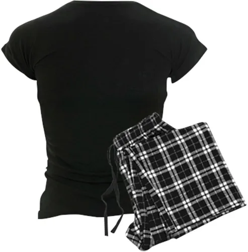 Miniatura 2 de CafePress Eat Sleep Anime Funny - Pijama oscuro para mujer, Con pantalón a cuadros.
