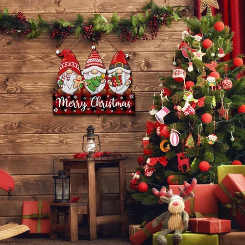 Miniatura 5 de Decoración de Navidad reversible de otoño, decoraciones de Acción de Gracias para el hogar, interiores y exteriores, letrero de corona de Navidad a