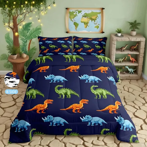 Miniatura 9 de Feelyou Juego de edredón de perezoso lindo juego de ropa de cama para niños y niñas, juego de edredón de mariposa de galaxia, hojas botánicas