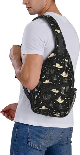 Miniatura 6 de Small Crossbody Bags for Women Men - Vintage Western Cowboy 1 Print Adjustable Shoulder Bag Fanny Packs Belt Sling Bag Crossbody Purses Backpack for