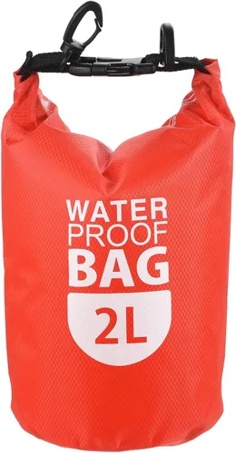 Miniatura 10 de PATIKIL Bolsa seca flotante impermeable, 2 L para exteriores, mochila con ventana transparente para navegar, rafting, kayak, color negro