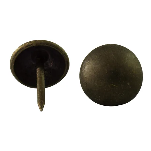 Miniatura 5 de Tachuelas para tapicería, clavos para muebles resistentes 7/16 pulgadas - 100 unidades [acabado de latón oscuro antiguo] DX0511DAB