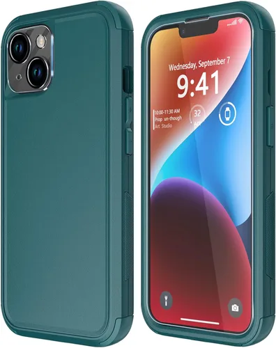 Miniatura 12 de Diverbox Funda para iPhone 14 [a prueba de golpes] [a prueba de caídas] [protector de pantalla de vidrio templado], funda de protección resistente