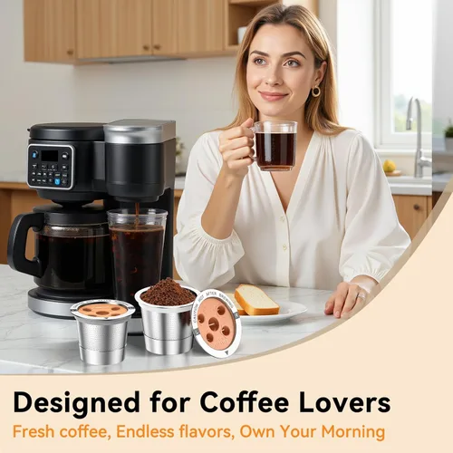 Miniatura 9 de CAPMESSO Tazas K reutilizables para Keurig: filtro de café de acero inoxidable My K Cup actualizado 2025 cápsulas de café recargables para K