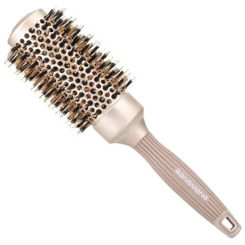 Miniatura 9 de BANGMENG Cepillo redondo con cerdas de jabalí, cepillo de barril redondo para secado por soplado, tecnología iónica de cerámica nano térmica
