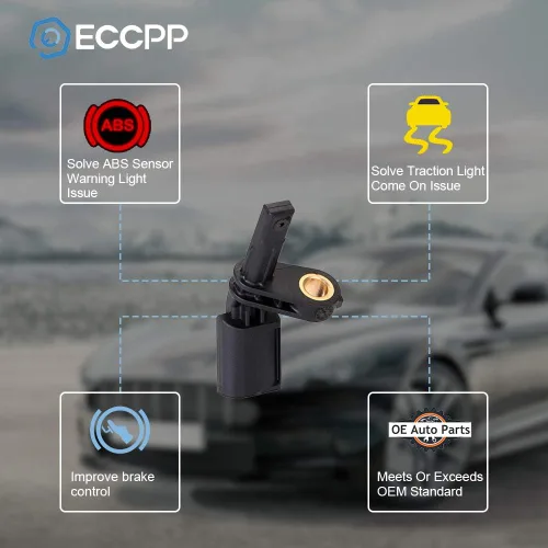 Miniatura 2 de ECCPP Sensor de velocidad de rueda ABS delantero izquierdo compatible con 2006-2013 A3, 2008-2011 TT, 2004-2005 para Porsche Carrera GT, para VW