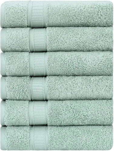 Miniatura 47 de LA HAMMAM - Paquete de 6 toallas de mano de 16 x 28 pulgadas de algodón turco para baño, cara, hotel, gimnasio y spa Extra suave al tacto, secado