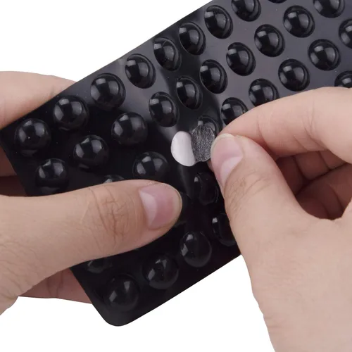 Miniatura 5 de AUSTOR Almohadillas adhesivas de goma para parachoques, almohadillas autoadhesivas para muebles, para puertas, armarios, cajones (negro)
