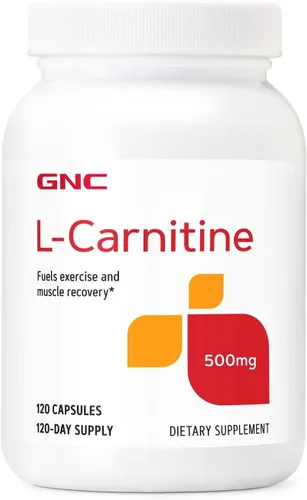 Miniatura 3 de GNC L-carnitina 500 mg, ayuda a metabolizar los ácidos grasos de cadena larga, 60 cápsulas