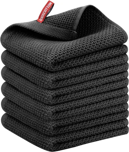 Miniatura 77 de Nialnant - Toalla de cocina 100% algodón, tejido gofre, suave, absorbente y de secado rápido, toallas para secar platos, trapos de limpieza - Multi