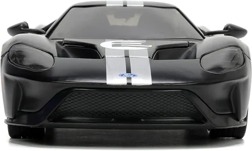 Miniatura 3 de Jada Toys Big Time Muscle 1:24 2017 Ford GT - Coche fundido a presión con rayas negras/blancas, juguetes para niños y adultos