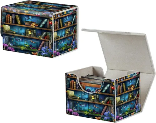 Miniatura 10 de MTG Commander - Caja de cartas intercambiables, más de 100 tarjetas con funda con funda de piel sintética, caja de almacenamiento de tarjetas