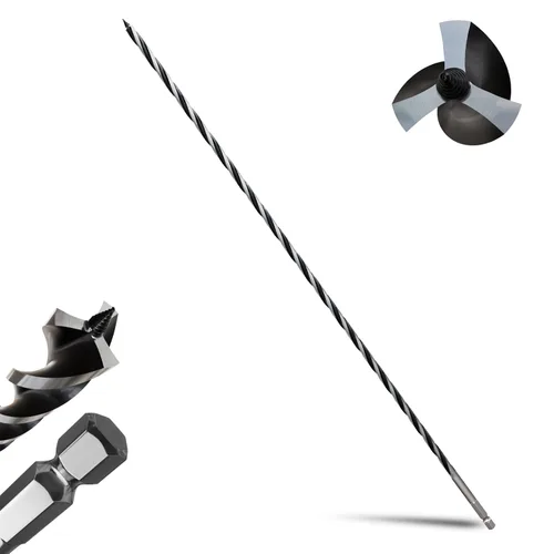 Miniatura 13 de 8 brocas profesionales de 12 pulgadas de largo para madera con vástago hexagonal de cambio rápido de 1/4 pulgadas (1/4-7/8 pulgadas), diseño de 3