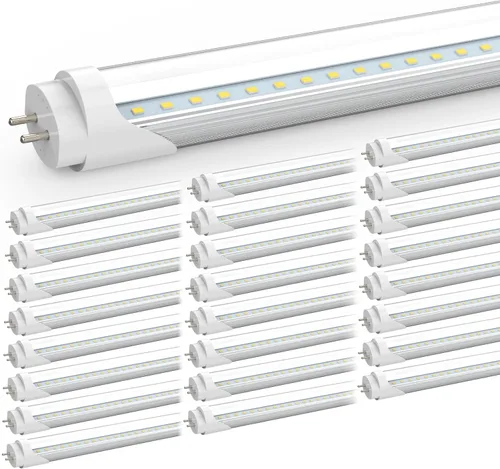 Miniatura 12 de CNSUNWAY - Paquete de 10 tubos de luces LED T8 de 4 pies, 18 W, 2400 lúmenes, 6000 K, alimentación de extremo simple o doble, Plug and Play