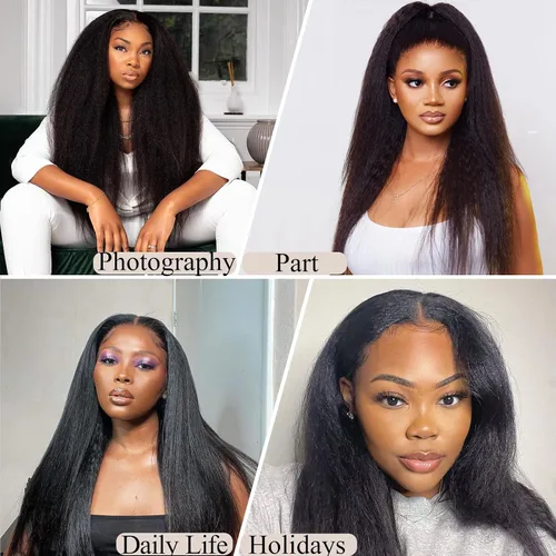 Miniatura 8 de Lacer Extensiones de cabello humano con punta en I, extensiones de cabello humano rizado lacio color negro natural, 1B de 12 pulgadas, extensiones