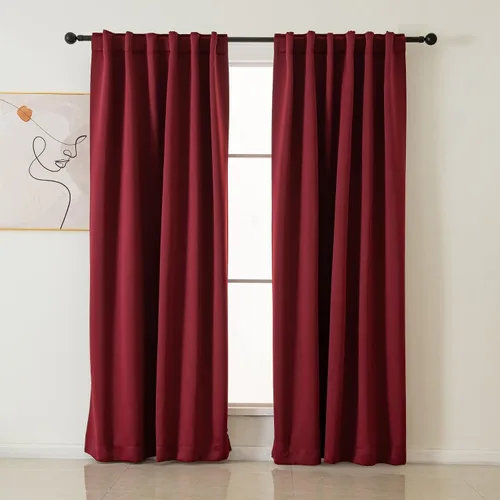Miniatura 15 de Pickluc Cortinas opacas de 63 pulgadas de largo, 2 paneles de cortinas opacas para dormitorio o sala de estar, pestaña trasera y bolsillo para Negro