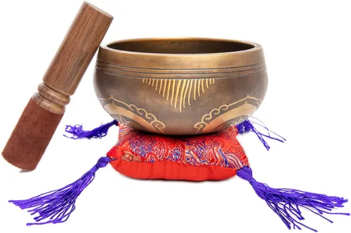Miniatura 5 de HIMALAYAN BAZAAR - Juego de cuencos tibetanos de 4 pulgadas, fácil de tocar, auténtico, hecho a mano para meditación, sonido de 7 chakras, curación